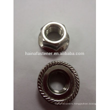 f594G serrated flange head nut , flange nut with serration